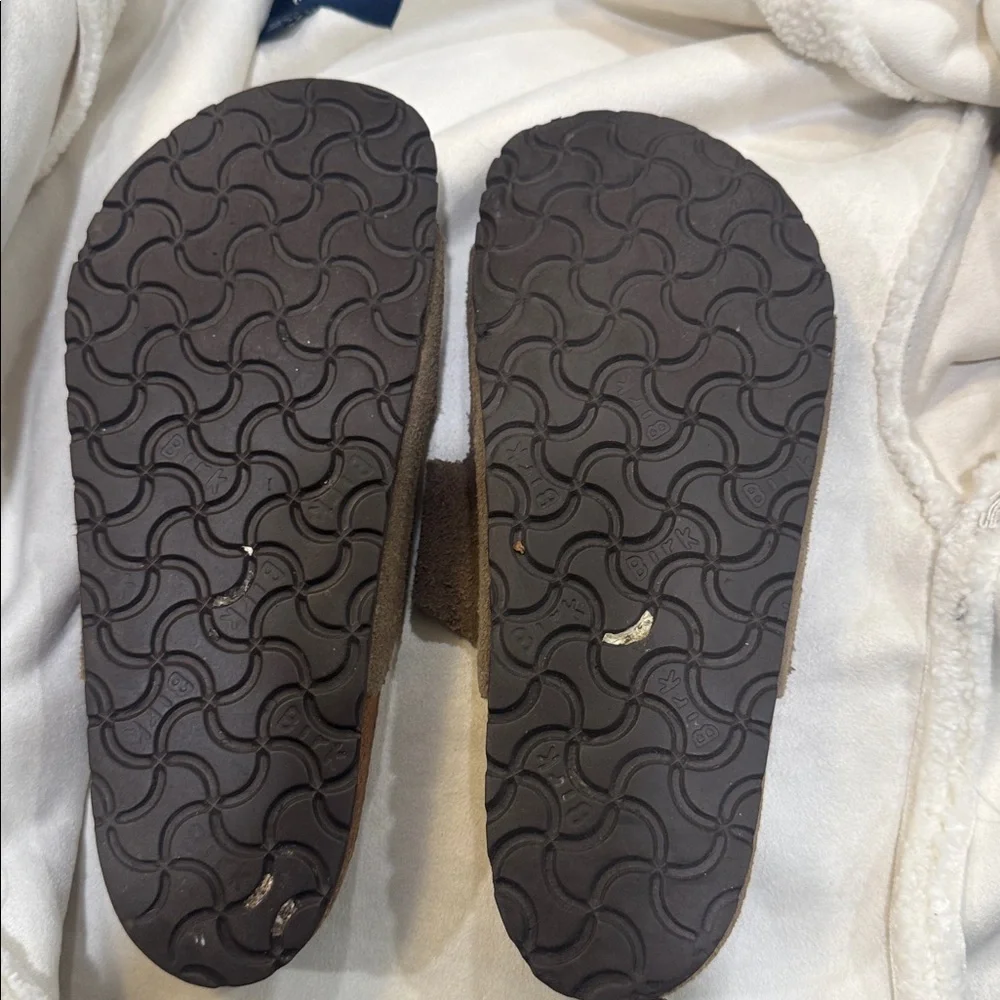 Birkenstock Kids Suede Brown Sandals
